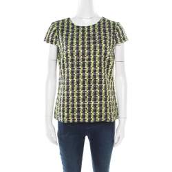 Erdem Multicolor Cap Sleeve Amanie Tweed Top M