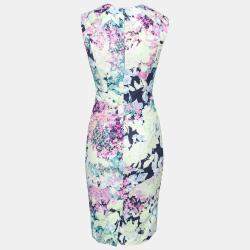 مملوكة مسبقًا فستان إيردم ترينا قطن مورد متعدد الألوان مخلوط بلا أكمام S