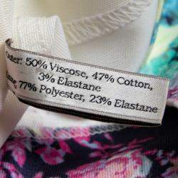 مملوكة مسبقًا فستان إيردم ترينا قطن مورد متعدد الألوان مخلوط بلا أكمام S