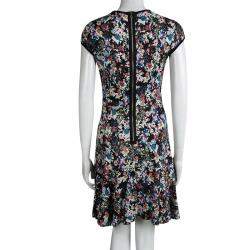 Erdem Multicolor Floral Printed cap Sleeve Dress S