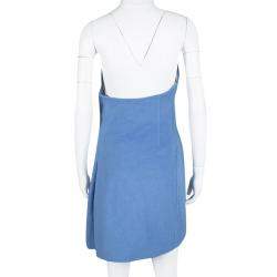 Ermanno Scervino Blue Angora Layered Strapless Dress M