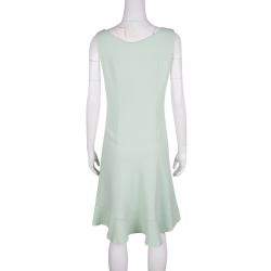 Pre Owned Ermanno Scervino Mint Green Sleeveless Fit and Flare Dress M