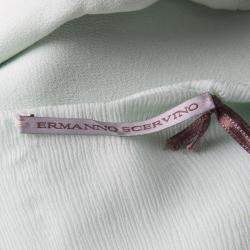 Pre Owned Ermanno Scervino Mint Green Sleeveless Fit and Flare Dress M