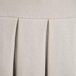 Ermanno Scervino Beige Wool Pleated Mini Skirt S