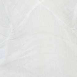 Pre Owned Ermanno Scervino White Silk Tiered Semi Sheer Maxi Dress M