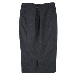Ermanno Scervino Grey Wool Midi Pencil Skirt M