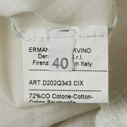 Pre Owned Ermanno Scervino White Lace Sleeveless Mini Dress S