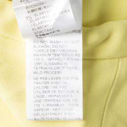 Ermanno Scervino Yellow Neck Tie Detail Sleeveless Dress M