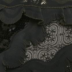 Pre Owned Ermanno Scervino Black Jersey Cut Out Detail Playsuit S