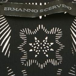 Pre Owned Ermanno Scervino Black Jersey Cut Out Detail Playsuit S