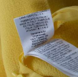 Ermanno Scervino Yellow Wool Crepe High Waist Trousers M
