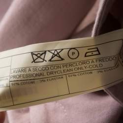 Ermanno Scervino Lavender Cotton Stretch Tapered Trousers M