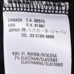 Pre Owned Escada Black Jersey Beads Embellished Sleeveless Tops XL