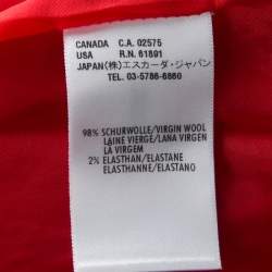 Escada Red Wool Tailored Blazer XS