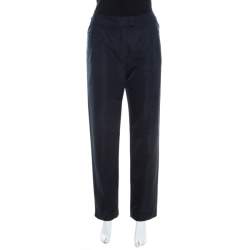 Escada Navy Blue Tailored Straight Pants M