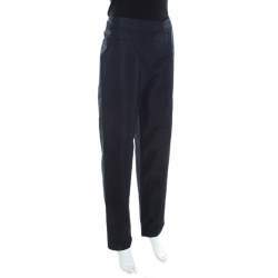 Escada Navy Blue Tailored Straight Pants M
