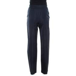 Escada Navy Blue Tailored Straight Pants M
