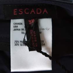Escada Navy Blue Tailored Straight Pants M