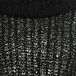 Escada Green Foil Printed Mohair Blend Turtleneck Sweater M