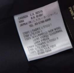 Escada Black Crepe Wool Embroidered Cuff Trim Button Front Blazer L