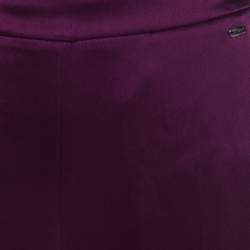 Pre Owned Escada Amethyste Purple Satin Relaxed Toskana Pants M