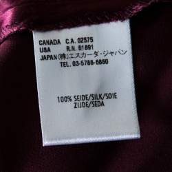 Escada Purple Silk Wide Leg Hose Trousers L
