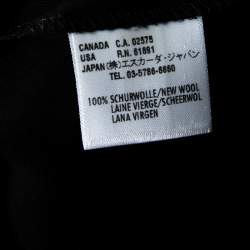 Escada Black Wool Welt Pocket Detail Tailored High Waist Trousers M