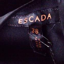 Escada Black Wool Welt Pocket Detail Tailored High Waist Trousers M