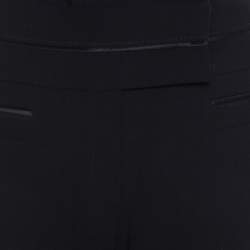 Escada Black Wool Welt Pocket Detail Tailored High Waist Trousers M