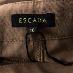 Pre Owned Escada Caramel Brown Stretch Denim Teresa Straight Leg Jeans XXL