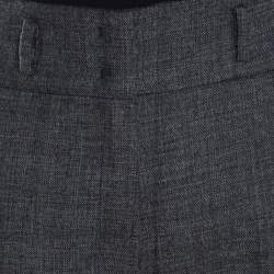 Escada Grey Wool Straight Fit Tailored Hose Trousers L