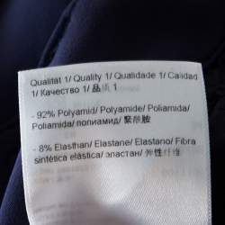 Pre Owned Escada Saphire Blue Stretch Crepe Tapered Tygan Trousers S