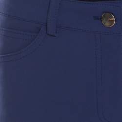 Pre Owned Escada Saphire Blue Stretch Crepe Tapered Tygan Trousers S