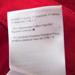 Pre Owned Escada Garnet Red Stretch Denim Teresa Straight Leg Jeans XL