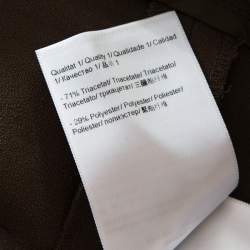 Escada Tobacco Brown Crepe High Waist Tamlyn Trousers M