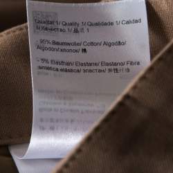 Pre Owned Escada Caramel Brown Stretch Denim High Rise Straight Leg Tessa Trousers M