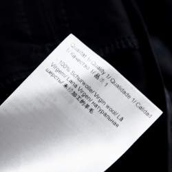 Pre Owned Escada Navy Blue Wool Straight Leg Tzipora Formal Trousers M