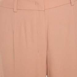 Escada Desert Rose Pink Crepe Tailored Torill Straight Trousers M