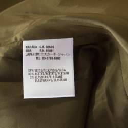 Pre Owned Escada Olive Green Silk Blend Pencil Skirt M