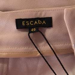 Pre Owned Escada Blush Pink Crepe Tapered Tressas Trousers XXL