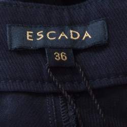 Pre Owned Escada Navy Blue Stretch Denim Teresa Straight Leg Jeans M