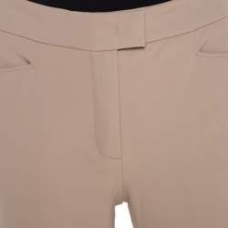 Pre Owned Escada Pampas Beige Metal Hem Tip Detail Cropped Taketa Trousers S