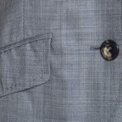 Escada Grey Houndstooth Wool Asymmetric Bibi Jacket L