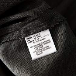 Pre Owned Escada Grey Stretch Wool Slit Detail Tapered Trousers M