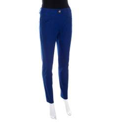 Pre Owned Escada Cobalt Blue Stretch Denim Teresa Straight Leg Jeans S