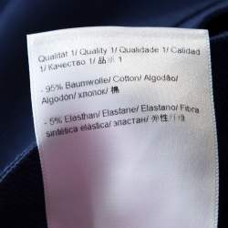 Pre Owned Escada Saphire Blue Stretch Denim Teresa Straight Leg Jeans S