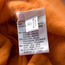 Pre Owned Escada Yellow Angora Rib Knit Silk Lined Fuzzy Tank Top L