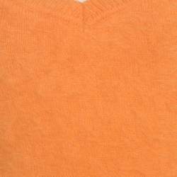 Pre Owned Escada Yellow Angora Rib Knit Silk Lined Fuzzy Tank Top L