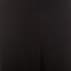 Escada Black Wool Crepe High Waist Tovah Trousers M