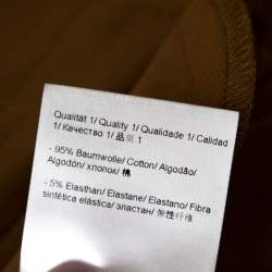 Pre Owned Escada Brass Brown Stretch Denim Zip Detail Tualea Skinny Jeans S